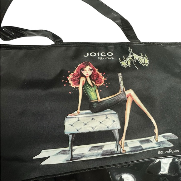 Joico Bella Pilar Nylon and Patent Leather Tote Bag. NWOT. - Picture 4 of 9